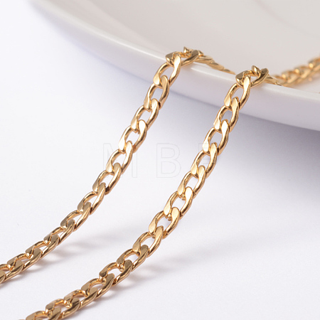 3.28 Feet Ion Plating(IP) 304 Stainless Steel Twisted Chain Curb Chains X-CHS-L014-04G-1