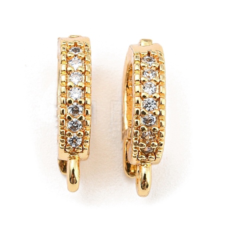Brass Micro Cubic Zirconia Enhancer Shortener Bails KK-Q789-01G-1