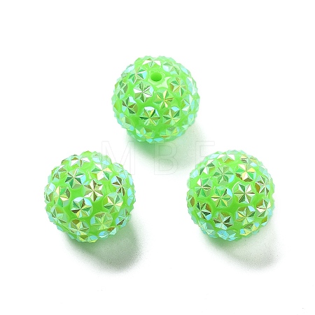 Acrylic Rhinestone Ball Beads OACR-A035-01K-1