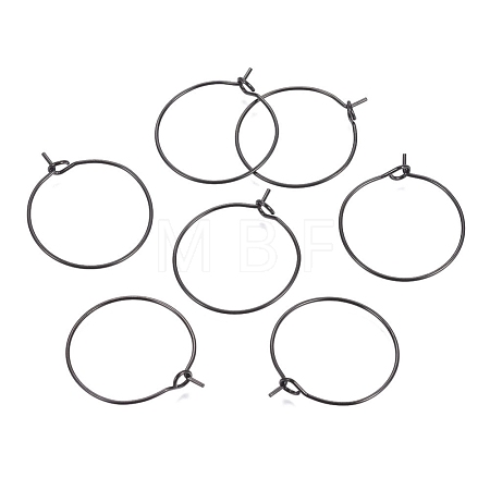 316L Surgical Stainless Steel Hoop Earring Findings STAS-G130-03B-21MM-1