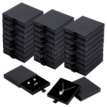 32Pcs Cardboard Jewelry Set Packing Drawer Boxes CON-TW0001-07B-1