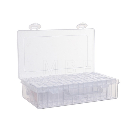 64 Compartments Removable Plastic Bead Containers PW-WG45365-05-1