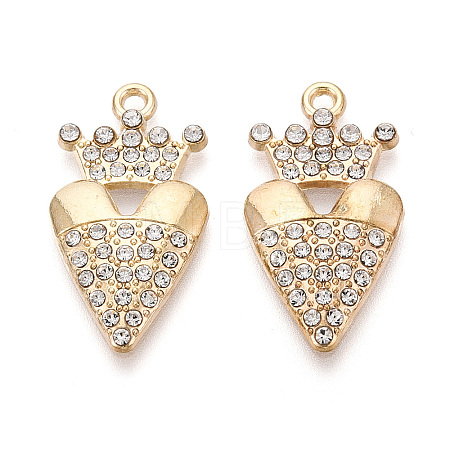 Alloy Rhinestone Pendants FIND-N008-27KCG-1