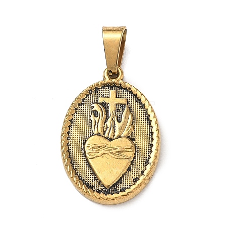 Religion 304 Stainless Steel Pendants STAS-H264-13B-AG-1