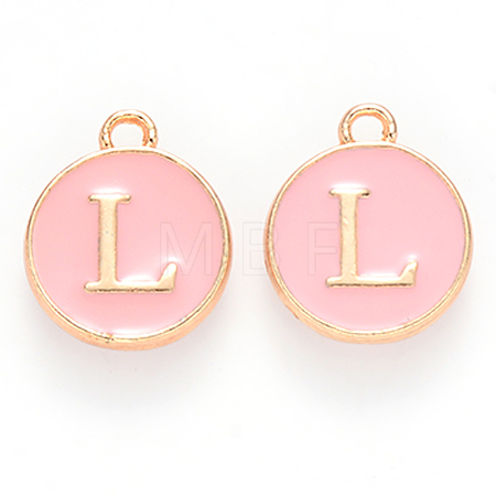 Golden Plated Alloy Enamel Charms X-ENAM-S118-07L-1