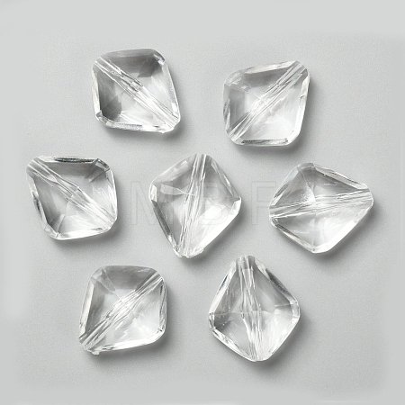 Transparent Acrylic Beads X-PL6362Y-1