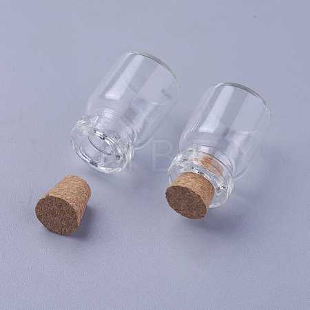 Mini Cute Small Glass Jar Glass Bottles X-AJEW-H004-5-1