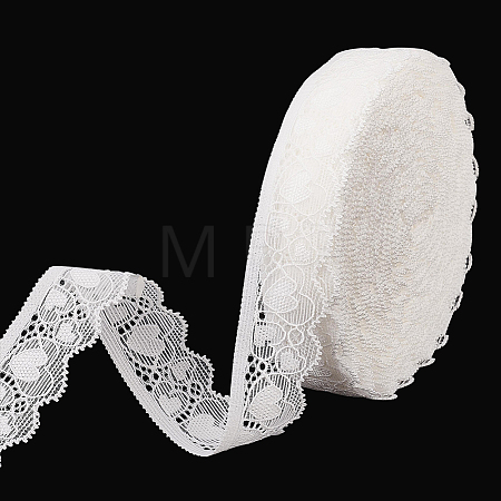 20 Yards Nylon Elastic Heart Lace Trim OCOR-FG0001-90-1
