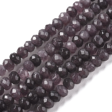 Dyed Natural Malaysia Jade Rondelle Beads Strands G-E316-2x4mm-49-1