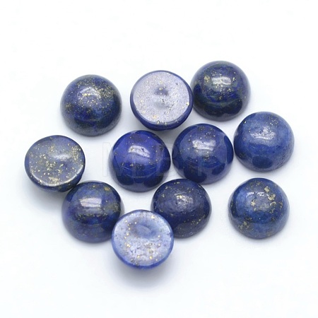 Natural Lapis Lazuli Cabochons G-P393-R11-8MM-1