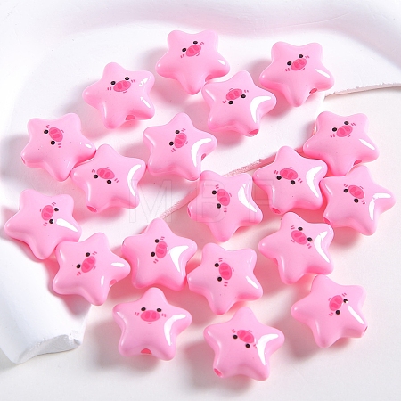 Star Shape Plastic Beads PW-WG546DD-06-1