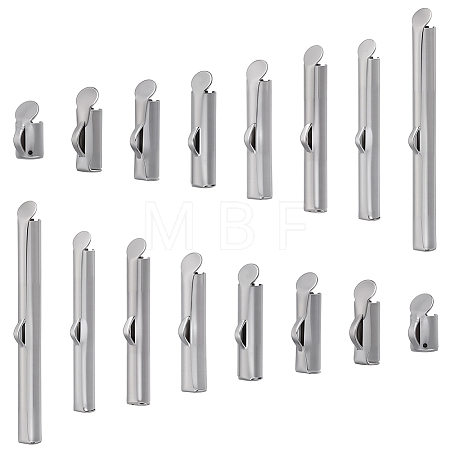 304 Stainless Steel Slide On End Clasp Tubes STAS-BC0004-05-1