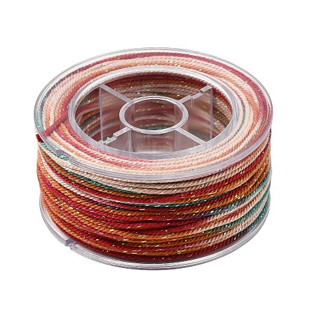 30M Segment Dyed Cotton & Metallic String Threads OCOR-F018-01H-1