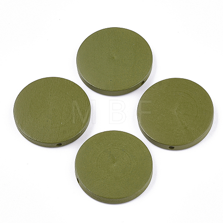 Painted Natural Wood Beads X-WOOD-S049-02A-05-1