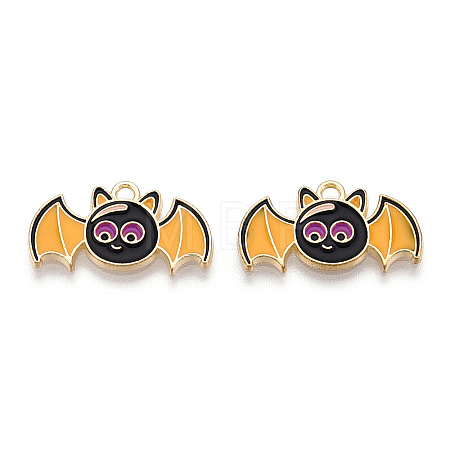 Halloween Alloy Enamel Pendants X-PALLOY-F299-02KCG-1
