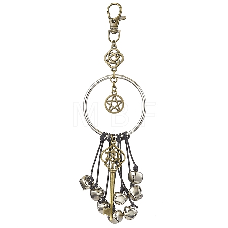 Alloy Star & Ring Pendant Decorations HJEW-JM02170-01-1