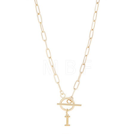 304 Stainless Steel Letter Pendant Necklaces NJEW-LP0001-52I-G-1