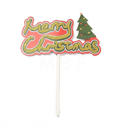 Paper Christmas Trees Cake Insert Card Decoration DIY-H108-15-1