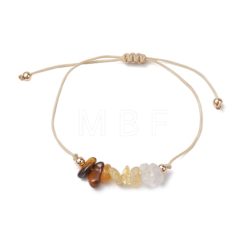 Gemstone Braided Bead Bracelet BJEW-JB11013-06-1