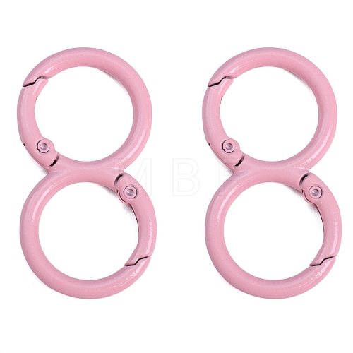 Spray Painted Alloy 8-shaped Keychain Clasps PW-WGE4E28-30-1