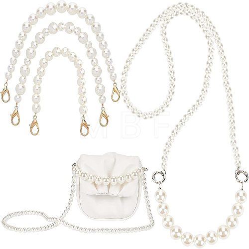 4Pcs 4 Style Pearl Phone Case Beaded Chain AJEW-CA0002-40-1