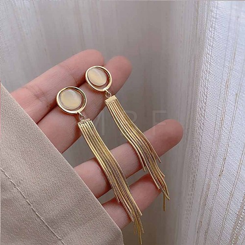 Imitation Pearl Tassel Earrings RQ6220-12-1