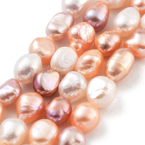 Natural Cultured Freshwater Pearl Beads Strands PEAR-P062-28H-1