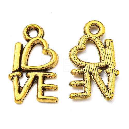 For Valentine's Day Tibetan Style Alloy Antique Golden Charms GLF0299Y-1