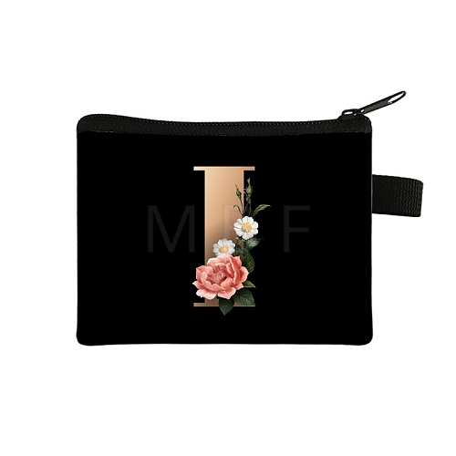 Initial Letter with Flower Cosmetic Bag PW-WG1F7F6-06-1