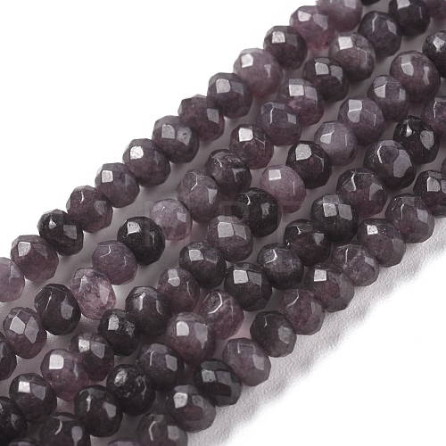 Dyed Natural Malaysia Jade Rondelle Beads Strands G-E316-2x4mm-49-1
