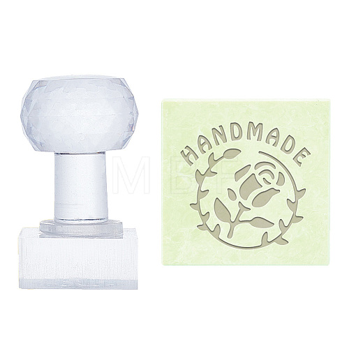 Clear Acrylic Soap Stamps DIY-WH0438-026-1