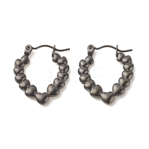 Ion Plating(IP) 304 Stainless Steel Chunky Teardrop Hoop Earrings for Women EJEW-K242-04B-1