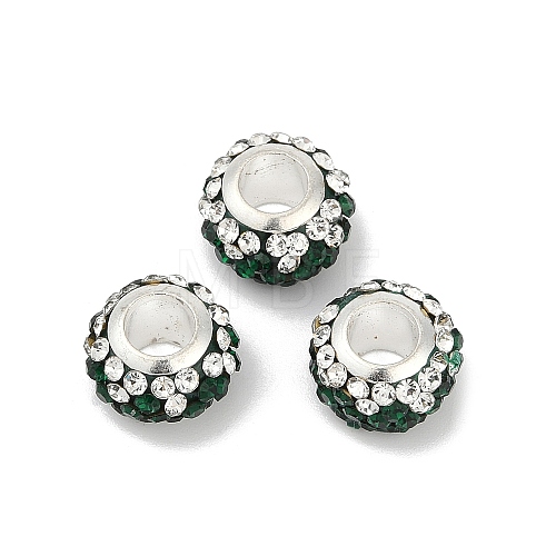 Alloy Rhinestone Clay Pave Beads ALRI-D300-02S-02-1