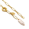 Natural Baroque Pearl Keshi Pearl Lariat Necklaces NJEW-JN03042-13