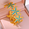 304 Stainless Steel Enamel Cuff Bangles for Women WGC666F-03-1