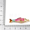 Brass Enamel Pendants KK-L255-03G-B03-3