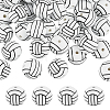 40Pcs Printed Round Silicone Focal Beads SIL-OC0001-24D-1