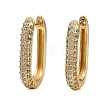 Oval Brass Micro Pave Clear Cubic Zirconia Hoop Earring X-EJEW-C152-04G-4