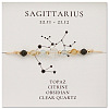 Natural stone constellation bracelet with 12 zodiac signs X-NR2952-6-1