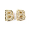 Brass Micro Pave Clear Cubic Zirconia Pendants KK-Z041-01G-B-1