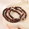 Natural Red Jasper Bead Stretch Bracelets BJEW-K212-A-012-1