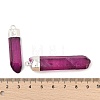 Natural Quartz Crystal Pointed Pendants G-P253-03S-09-3