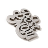 Mother's Day 201 Stainless Steel Charms STAS-E217-02P-2