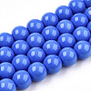 Opaque Solid Color Glass Beads Strands LS-GLAA-T032-P10mm-11-1