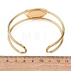 304 Stainless Steel & Teardrop Acrylic Imitation Gemstone Bead Cuff Bangles for Women BJEW-T027-01B-3