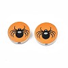 Halloween Printed Natural Wood Beads WOOD-T021-73-2