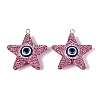 Handmade Polymer Clay & Rhinestone & Resin Big Pendants FIND-Q123-02B-1