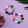 90Pcs 9 Colors Alloy Enamel Pendants ENAM-SZ0001-65-4