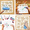 PET Hollow Out Drawing Painting Stencils DIY-WH0405-0007-4