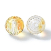 Half Plated Glass Beads EGLA-P059-02B-HP03-2